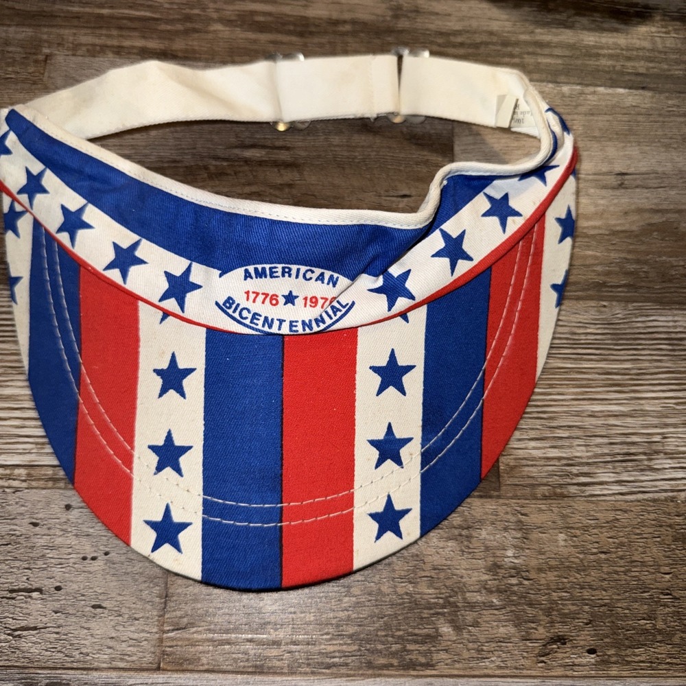Vintage Stars And Stripes American Bicentennial Visor Cap